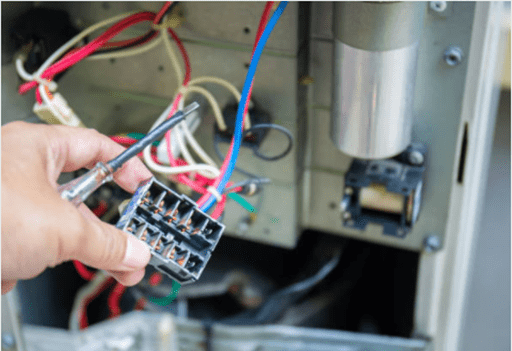 Checking & repair of magnetic contactor and fixing air conditioning system